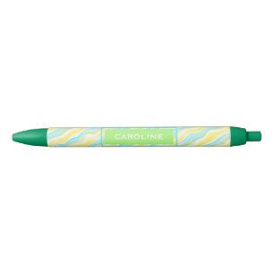 Custom Retro Artistic Cool Abstract Waves Pattern Pen