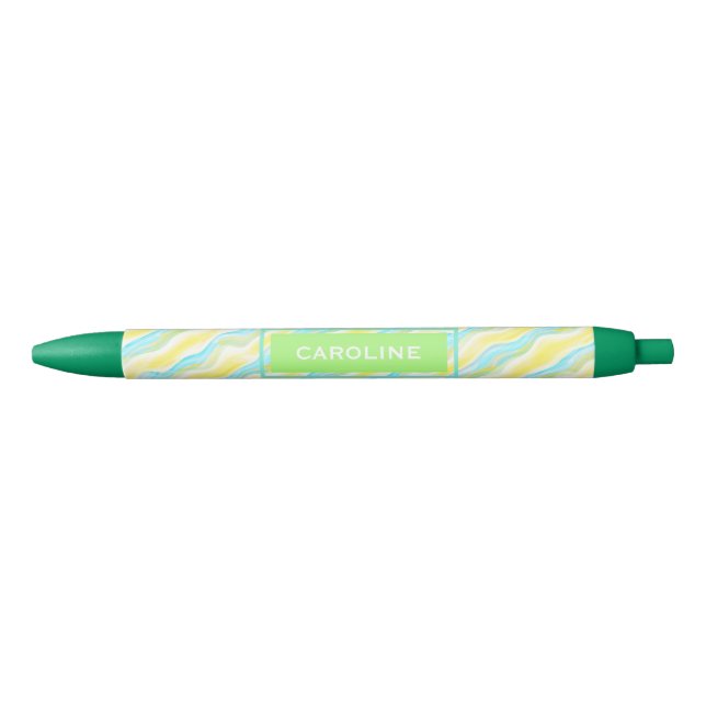 Custom Retro Artistic Cool Abstract Waves Pattern Pen (Front)