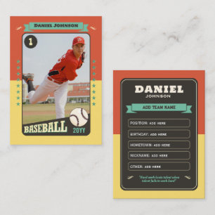 Custom Retro Baseball Trading Card Fun Player Card