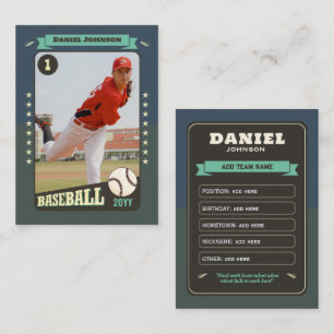 Custom Retro Baseball Trading Card Fun Player Card