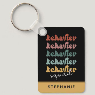 Custom Retro Behavior Squad Behavioral Therapist Keychain