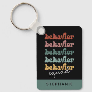 Custom Retro Behavior Squad Behavioral Therapist Keychain