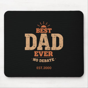 Custom Retro Best Dad Ever Personalized Gift Mouse Pad
