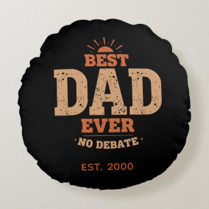 Custom Retro Best Dad Ever Throw Pillow