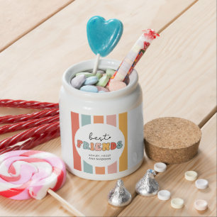 Custom Retro Best Friends BFFs Cute Besties Gifts Candy Jar