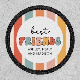 Custom Retro Best Friends BFFs Cute Besties Gifts Patch