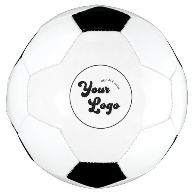Custom Retro Circle Round Business Logo Branded    Soccer Ball (Front)