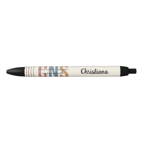 Custom Retro CNS Clinical Nurse Specialist Black Ink Pen