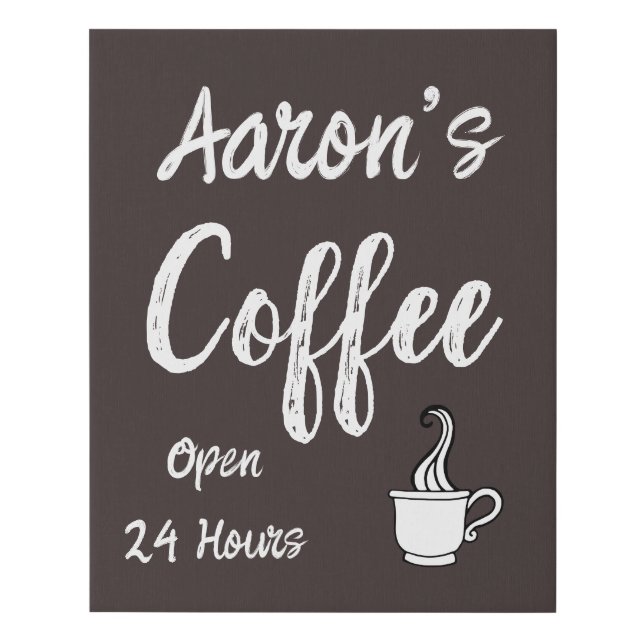 Custom Retro Coffee Shop Diner Sign Kitchen Art  (Front)