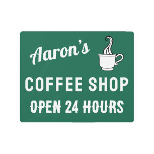 Custom Retro Coffee Shop Kitchen Art Sign