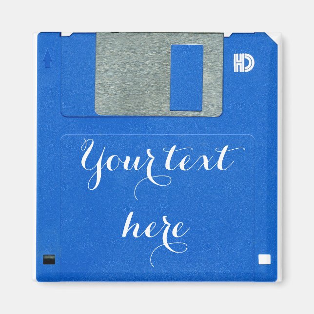 Custom Retro Computer Floppy Disk 3.5 Magnet (Front)