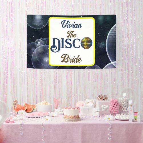 Custom  Retro Disco Bachelorette Party Disco Bride Banner