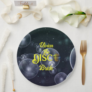 Custom Retro Disco Bachelorette Party Disco Bride Paper Plates