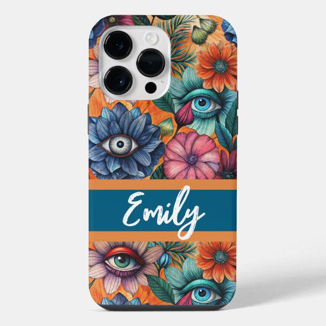 Custom Retro Floral Pattern iPhone Case (Back)