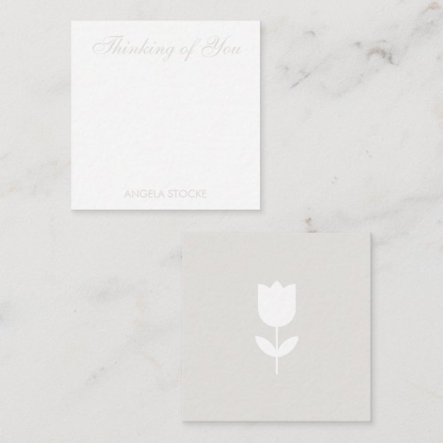 Custom Retro Flower Note Card (Front/Back)