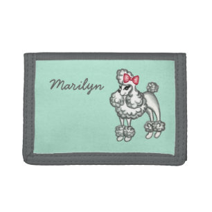 Custom Retro French Poodle Wallet Gift