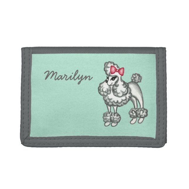 Custom  Retro French Poodle Wallet Gift (Front)