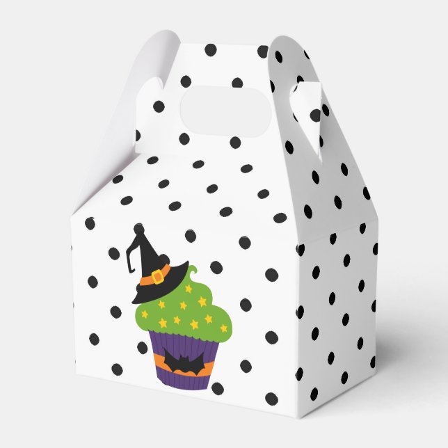 Custom Retro Funky Halloween Favor Boxes (Front Side)