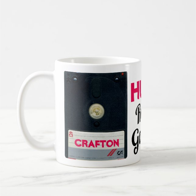 Custom Retro Gaming Floppy Disk 3 inch CPC 6128 Coffee Mug (Left)