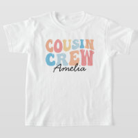 Custom Retro Groovy Cousin Crew Kids