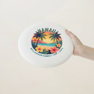 Custom Retro Hawaii Tropical Vacation Family Trip Wham-O Frisbee