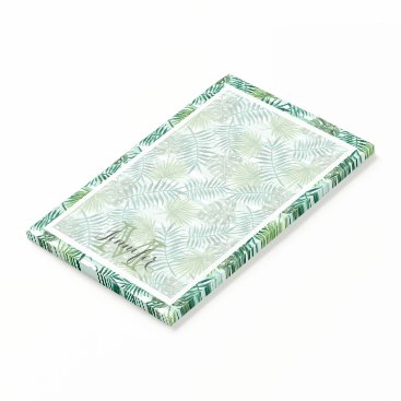Custom Retro Hip Tropical Green Palm Leafs Pattern Post-it Notes Custom Retro Hip Tropical Green Palm Leafs Pattern Post-it Notes