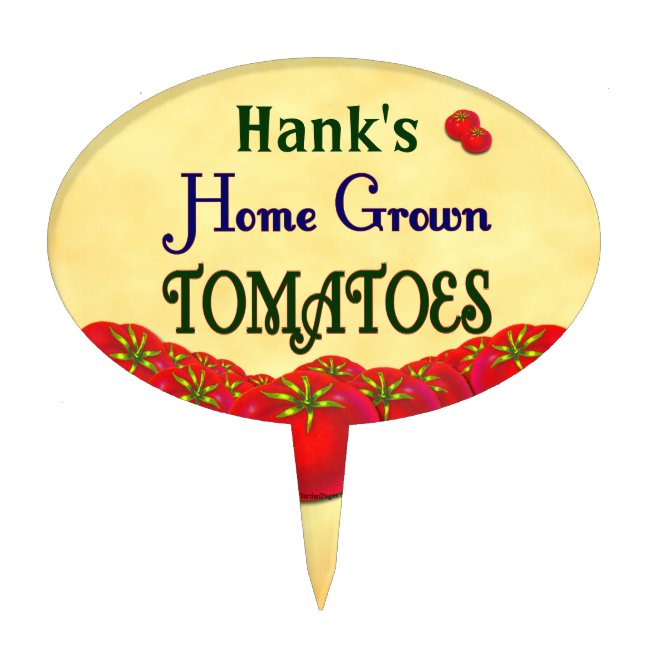 Custom Retro Home Grown Tomatoes Plant Marker