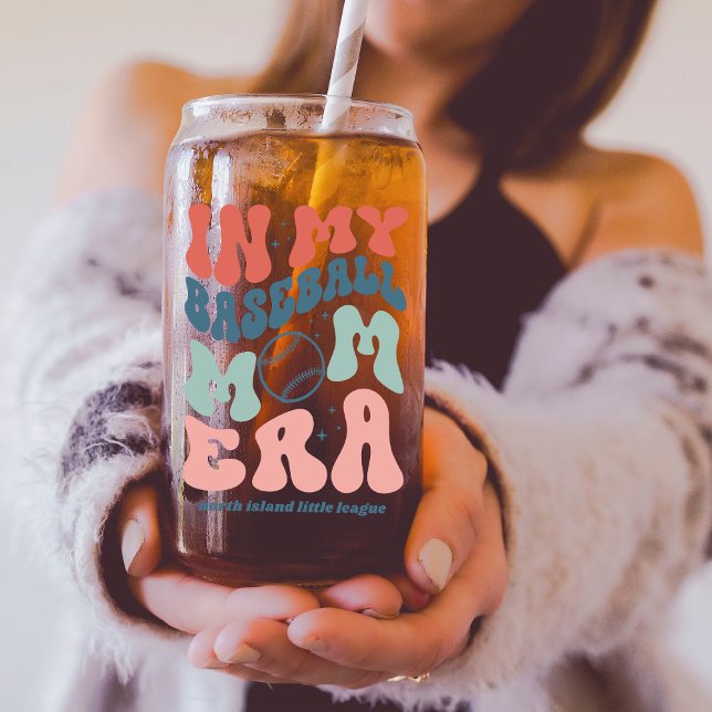 Custom Retro "In My Baseball Mom Era" Can Glass (Creator Uploaded)
