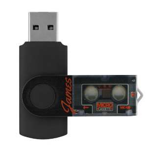 Custom Retro Micro Cassette Audiotape Personalized USB Flash Drive