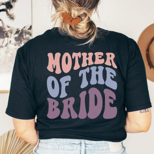 Custom Retro Mother of the Bride Wedding Party T-Shirt