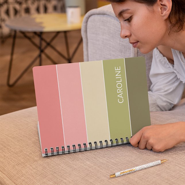 Custom Retro Multi Color Block Stripes Art Pattern Planner (Creator Uploaded)