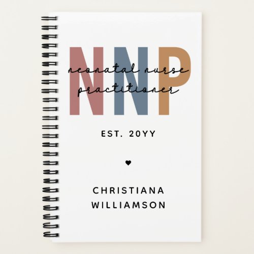 Custom Retro NNP Neonatal Nurse Practitioner Notebook