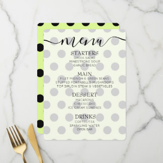 Custom Retro Polkadots Menu
