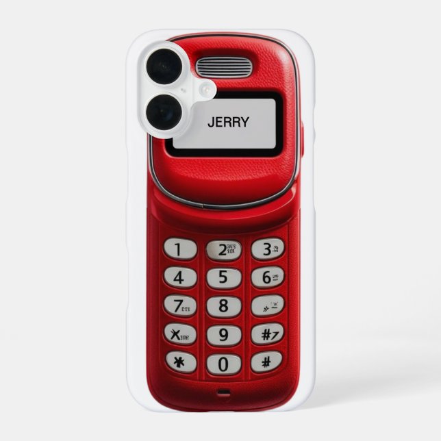 Custom Retro Push Button Mobile Phone Iphone Case (Back)