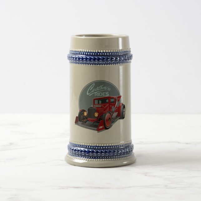 Custom retro race car concept beer stein (Center)