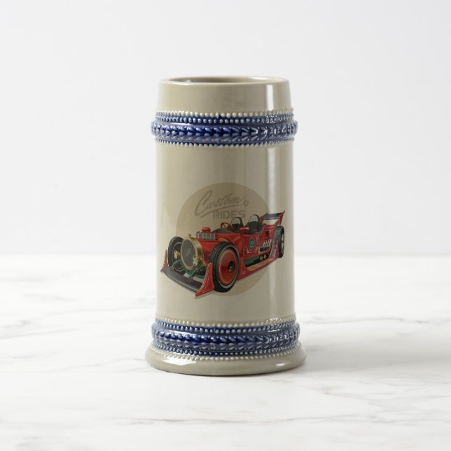 Custom retro race car concept beer stein (Center)