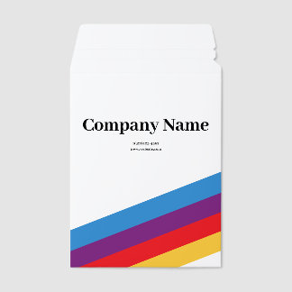 Custom Retro Rainbow Stripe Branded Packaging Envelope Mailers