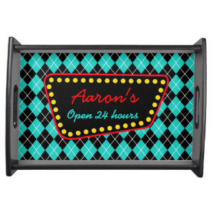 Custom Retro Sign Snack Decor Tray Gift