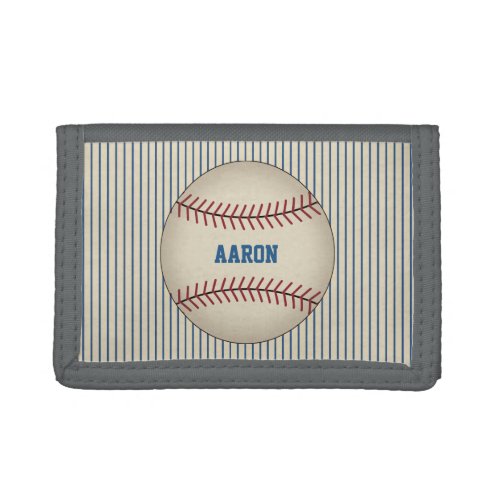 Custom Retro Sports Baseball Gift Trifold Wallet