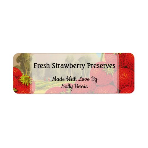 Custom Retro Strawberry Canning or Baking Labels