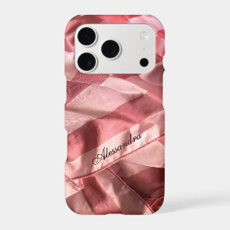 Custom Retro Stripes Dusty Rose Blush Pink 3D Look Iphone 18 Pro Case