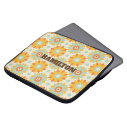 Custom Retro style geometric pattern Laptop Sleeve