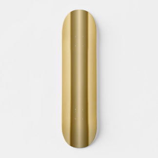 Custom retro surfboard style Gold Skateboard Deck