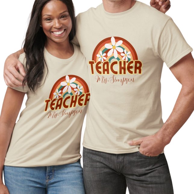 Custom Retro Teacher Shirt with Name (Creator Uploaded)