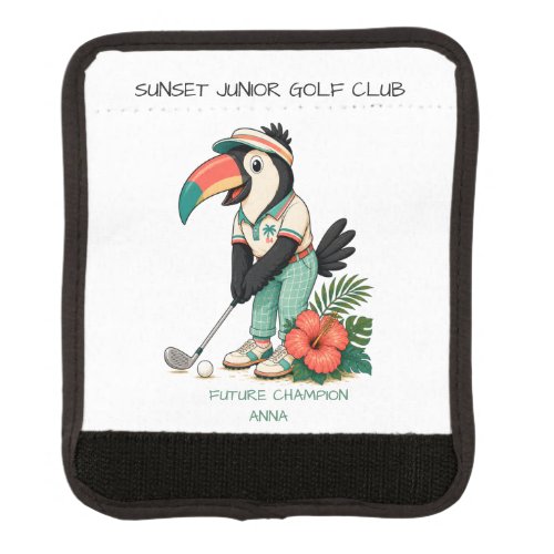 Custom Retro Toucan Junior Golf Club Kids Luggage Handle Wrap