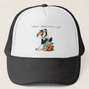 Custom Retro Toucan Junior Golf Club Kids Trucker Hat