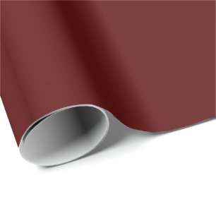 Custom Retro Vintage Dark Red Brown Solid Color Wrapping Paper