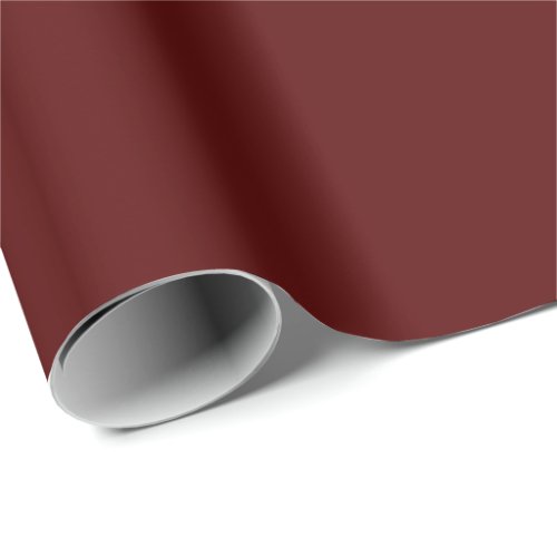 Custom Retro Vintage Dark Red Brown Solid Color Wrapping Paper
