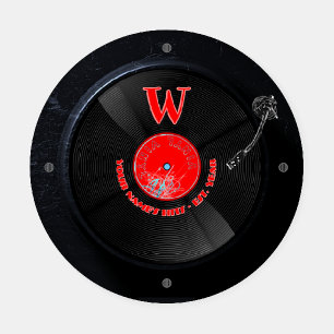 Custom Retro Vinyl Record Coaster Set