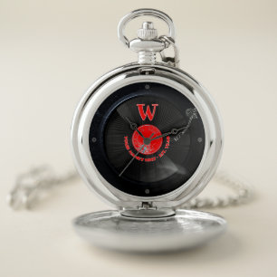 Custom Retro Vinyl Record Pocket Watch